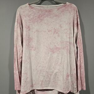 Lululemon Back In Action *Vitasea* Long Sleeve Cirrus Wash White Pink 12 EUC L3